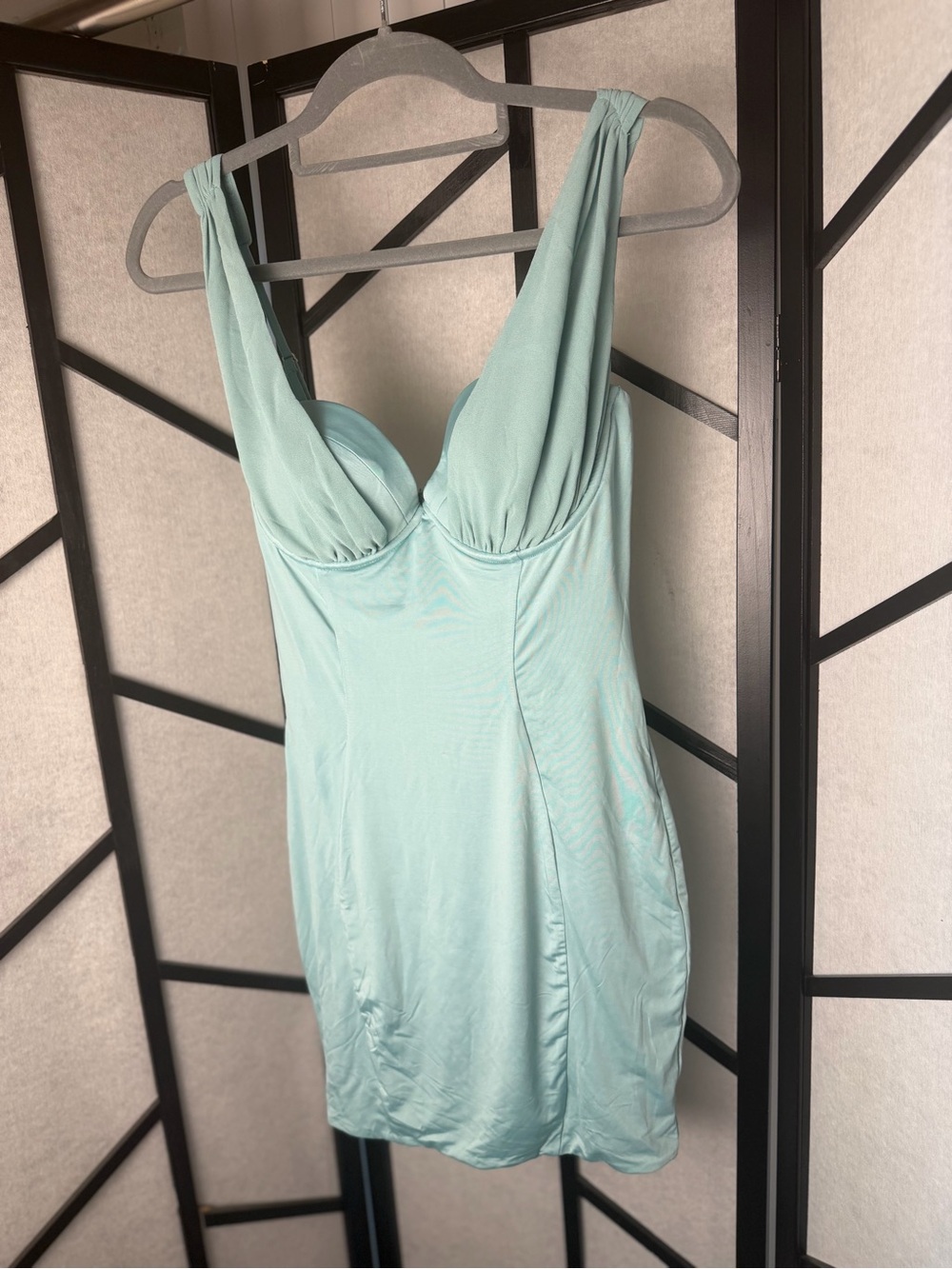 Oh Polly Mint Green Satin Slip Dress